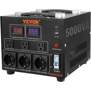 Vevor Convertidor de Voltaje - 5000W - Subida/Bajada 110/220V Vevor Convertidor de Voltaje - 5000W - Subida/Bajada 110/220V