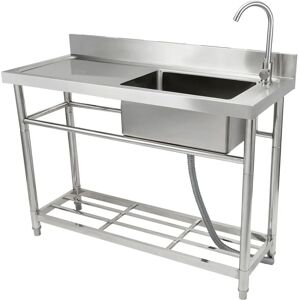 Vevor Stainless Steel Utility Sink - 1 Compartment Small Free Standing Workstation Vevor Stainless Steel Utility Sink - 1 Compartment Small Free Standing Workstation