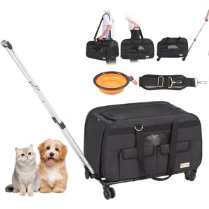 Vevor Transporteur avec Roues - Supporte 35 lbs - Bol Pliable Inclus - Publicité Vevor Transporteur avec Roues - Supporte 35 lbs - Bol Pliable Inclus - Publicité