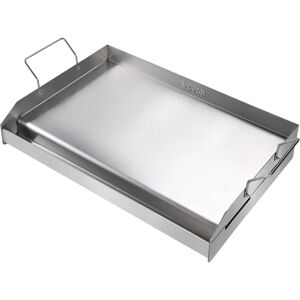 Vevor Stainless Steel Flat Top Griddle - 23.5" x 16" Double Burner Rectangular Pan Vevor Stainless Steel Flat Top Griddle - 23.5" x 16" Double Burner Rectangular Pan