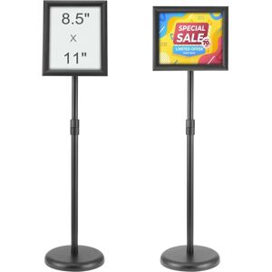 Vevor Pedestal Sign Holder - Adjustable Poster Stand for 8.5x11 Inch Signs Vevor Pedestal Sign Holder - Adjustable Poster Stand for 8.5x11 Inch Signs