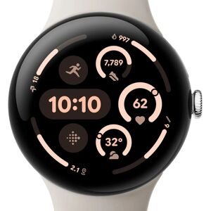 Google Pixel Watch 3 - 45mm Bluetooth Polished Silver case Porcelain Active Band Google Pixel Watch 3 - 45mm Bluetooth Polished Silver case Porcelain Active Band
