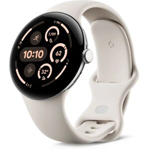 Google Pixel Watch 3 - 45mm 4G Polished Silver case Porcelain Active Band Google Pixel Watch 3 - 45mm 4G Polished Silver case Porcelain Active Band