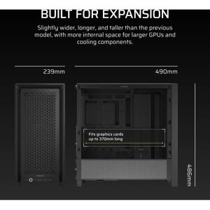 Corsair 4000D Mid Tower Black - PC Case Corsair 4000D Mid Tower Black - PC Case