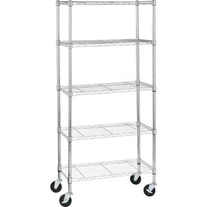 Amazon Basics Heavy Duty Adjustable Storage Shelving - Chrome Amazon Basics Heavy Duty Adjustable Storage Shelving - Chrome