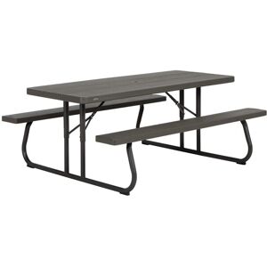 Lifetime Foldable Table - Steel Plastic Picnic 8 Persons Lifetime Foldable Table - Steel Plastic Picnic 8 Persons