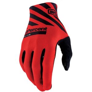 Gants de Vélo 100% Celium - Rouge, Noir - Respirants - Publicité Gants de Vélo 100% Celium - Rouge, Noir - Respirants - Publicité