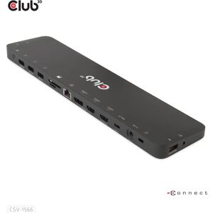 Club3D CSV-1566 Laptop Dock - USB-C, MicroSD, SD, Musta Club3D CSV-1566 Laptop Dock - USB-C, MicroSD, SD, Musta