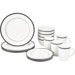 Amazon Basics Black 16-Piece Dinnerware Set - Dinnerware Set Amazon Basics Black 16-Piece Dinnerware Set - Dinnerware Set