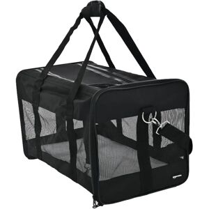 Amazon Basics Dog and Cat Carrier - Medium, Black - Pet Travel Carrier Amazon Basics Dog and Cat Carrier - Medium, Black - Pet Travel Carrier