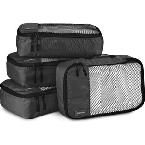 Amazon Basics Packing Cubes - Small - 4-Piece Set - Black Amazon Basics Packing Cubes - Small - 4-Piece Set - Black