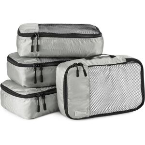 Amazon Basics Grijze Reisorganizer Kuber Set - 4 Stuks Amazon Basics Grijze Reisorganizer Kuber Set - 4 Stuks