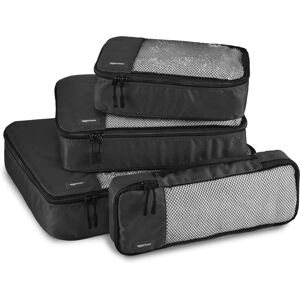 Amazon Basics Travel Organizer Cubes Set - Black Amazon Basics Travel Organizer Cubes Set - Black
