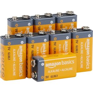 Piles Alcalines Amazon Basics 9V - Pack de 8 - Publicité Piles Alcalines Amazon Basics 9V - Pack de 8 - Publicité