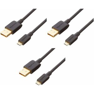 AmazonBasics 7P6EV4 USB-kábel - USB 2.0 - 0,9 m - Fekete AmazonBasics 7P6EV4 USB-kábel - USB 2.0 - 0,9 m - Fekete