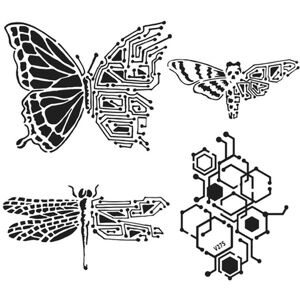 The Crafters Workshop 12x12 Stencil Nature's Circuitry - Stencil The Crafters Workshop 12x12 Stencil Nature's Circuitry - Stencil