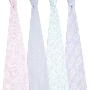 Aden + Anais Damsel Pink Muslin Swaddle Blanket 4-Pack Aden + Anais Damsel Pink Muslin Swaddle Blanket 4-Pack