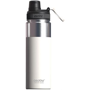 Asobu Alpine Flask - 530ml Blanc - Bouteille isotherme en acier - Publicité Asobu Alpine Flask - 530ml Blanc - Bouteille isotherme en acier - Publicité
