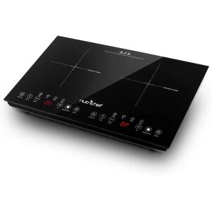 NutriChef - Draagbare inductiekookplaat - Twee elektrische branders (1800W) - Glaskeramiek NutriChef - Draagbare inductiekookplaat - Twee elektrische branders (1800W) - Glaskeramiek