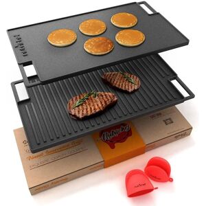 Nutrichef Nccirg59 Cast Iron Reversible Cooktop Plate - Kitchen Nutrichef Nccirg59 Cast Iron Reversible Cooktop Plate - Kitchen