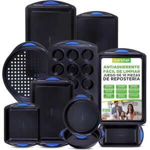 NutriChef 10 Piece Nonstick Bakeware Set - Blue - Bakeware Set NutriChef 10 Piece Nonstick Bakeware Set - Blue - Bakeware Set