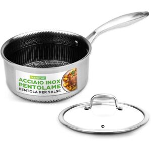 NutriChef 2 QT Stainless Steel Sauce Pot - Triply Kitchenware - Non-Stick Coating NutriChef 2 QT Stainless Steel Sauce Pot - Triply Kitchenware - Non-Stick Coating