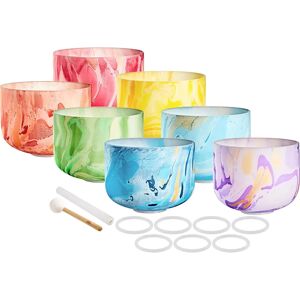 Meinl Sonic Energy Marble Crystal Singing Bowl Chakra Set - Singing Bowl Set Meinl Sonic Energy Marble Crystal Singing Bowl Chakra Set - Singing Bowl Set