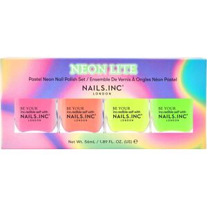 Nails Inc. Neon Lite Nail Polish Set - Neon, 4 Shades, Long-lasting Nails Inc. Neon Lite Nail Polish Set - Neon, 4 Shades, Long-lasting
