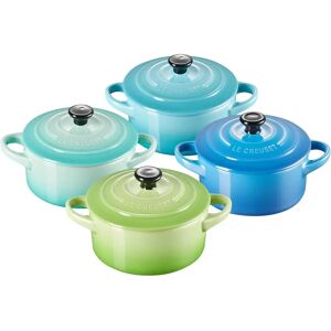 Le Creuset Mini Cocotte 4er-Set Blau Grün - Mini Cocotte Le Creuset Mini Cocotte 4er-Set Blau Grün - Mini Cocotte