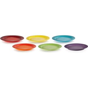 Le Creuset Rainbow Set of 6 22cm Side Plates - Dinner Plate Le Creuset Rainbow Set of 6 22cm Side Plates - Dinner Plate
