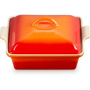 Le Creuset Orange 23cm Heritage Square Dish - Casserole Le Creuset Orange 23cm Heritage Square Dish - Casserole