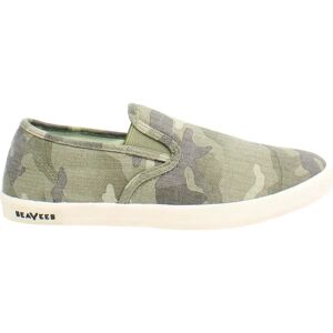 Seavees Baja Saltwash Groen Slip-On Canvas - Gympen Seavees Baja Saltwash Groen Slip-On Canvas - Gympen