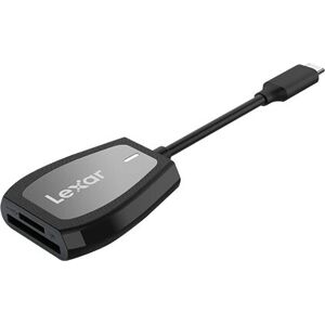 Lexar Professional USB-C Dual-Slot Card Reader - UHS-II, UHS-I, USB 3.2, Black/Grey Lexar Professional USB-C Dual-Slot Card Reader - UHS-II, UHS-I, USB 3.2, Black/Grey