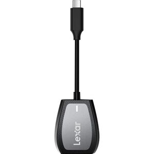 Lexar Professional USB-C Dual-Slot Card Reader - UHS-II, UHS-I, USB 3.2, Black/Grey Lexar Professional USB-C Dual-Slot Card Reader - UHS-II, UHS-I, USB 3.2, Black/Grey