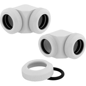 Corsair CX-9052027-WW White 12mm Angled Hardline Fitting - Twin Pack Corsair CX-9052027-WW White 12mm Angled Hardline Fitting - Twin Pack