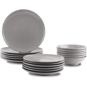 Amazon Basics Stoneware Dinnerware Set - Smokey Grey - Dinnerware Set Amazon Basics Stoneware Dinnerware Set - Smokey Grey - Dinnerware Set