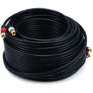 Monoprice - Premium 2 RCA Cable - 22.86m Monoprice - Premium 2 RCA Cable - 22.86m