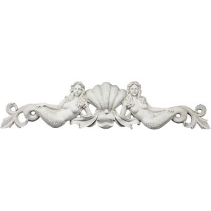 Design Toscano Mermaid Pediment Overdoor Wall Decor Sculpture - 100.5cm - Polyresin - Ancient Ivory - Wall Decor Design Toscano Mermaid Pediment Overdoor Wall Decor Sculpture - 100.5cm - Polyresin - Ancient Ivory - Wall Decor