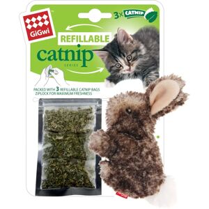 GiGwi Herbruikbaar Konijn Speelgoed met Kattenkruid - Bruin - Katten Speelgoed GiGwi Herbruikbaar Konijn Speelgoed met Kattenkruid - Bruin - Katten Speelgoed