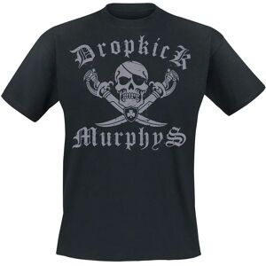 Dropkick Murphys Jolly Roger T-skjorte med korte ermer - M til XXL - Menn - Svart Dropkick Murphys Jolly Roger T-skjorte med korte ermer - M til XXL - Menn - Svart