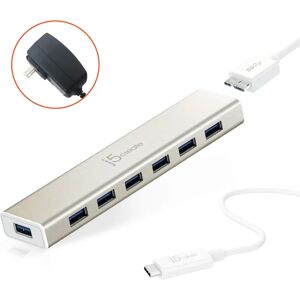 j5create JCH377 USB-hubb - Micro-B, 5000 Mbit/s, Silver j5create JCH377 USB-hubb - Micro-B, 5000 Mbit/s, Silver