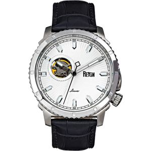 Reign Bauer Weiß Semi-Skelett Uhr - Herren Lederarmband Reign Bauer Weiß Semi-Skelett Uhr - Herren Lederarmband
