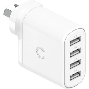 Cygnett PowerPlus 24W Multiport Wall Charger - White Cygnett PowerPlus 24W Multiport Wall Charger - White