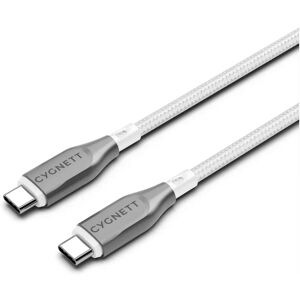 Cygnett White USB-C to USB-C 60W Cable - 1m - Fast Charging & Data Cygnett White USB-C to USB-C 60W Cable - 1m - Fast Charging & Data