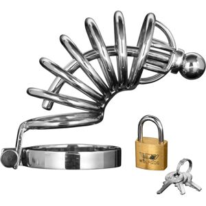 Master Series Asylum 6 Ring Chastity Cage - BDSM Fetish Master Series Asylum 6 Ring Chastity Cage - BDSM Fetish