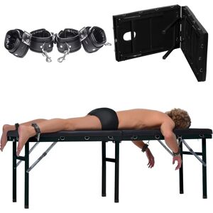 Master Series Bondage-Massageliege ja Fessels - Musta - Massageliege Master Series Bondage-Massageliege ja Fessels - Musta - Massageliege