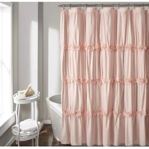 LUSH DECOR - Floral-Ruffled - Rideau de douche - Publicité LUSH DECOR - Floral-Ruffled - Rideau de douche - Publicité