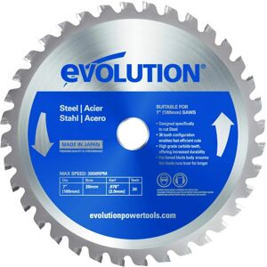 Evolution Steel 180mm Carbide Circular Saw Blade - Steel Cutting Tool Evolution Steel 180mm Carbide Circular Saw Blade - Steel Cutting Tool