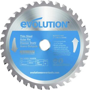 Evolution Power Tools Evolution Lama per taglio acciaio sottile - 180 x 20mm 68T Evolution Power Tools Evolution Lama per taglio acciaio sottile - 180 x 20mm 68T