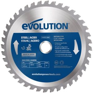 Evolution M185TCT-40MS Mitre Saw Blade - 185mm, 40T, Steel Cutting Evolution M185TCT-40MS Mitre Saw Blade - 185mm, 40T, Steel Cutting
